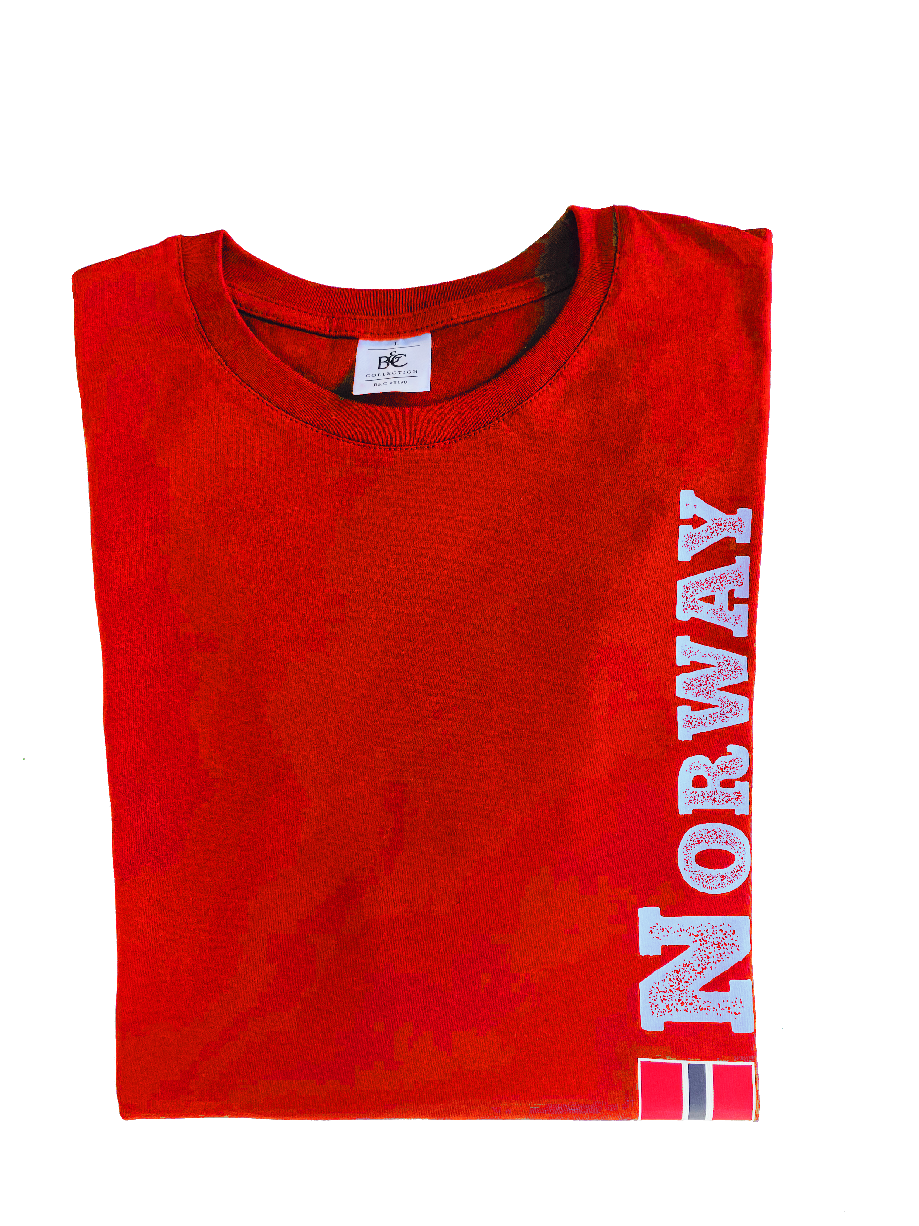 Team Norway T-Shirt mit Logo, Farbe: rot