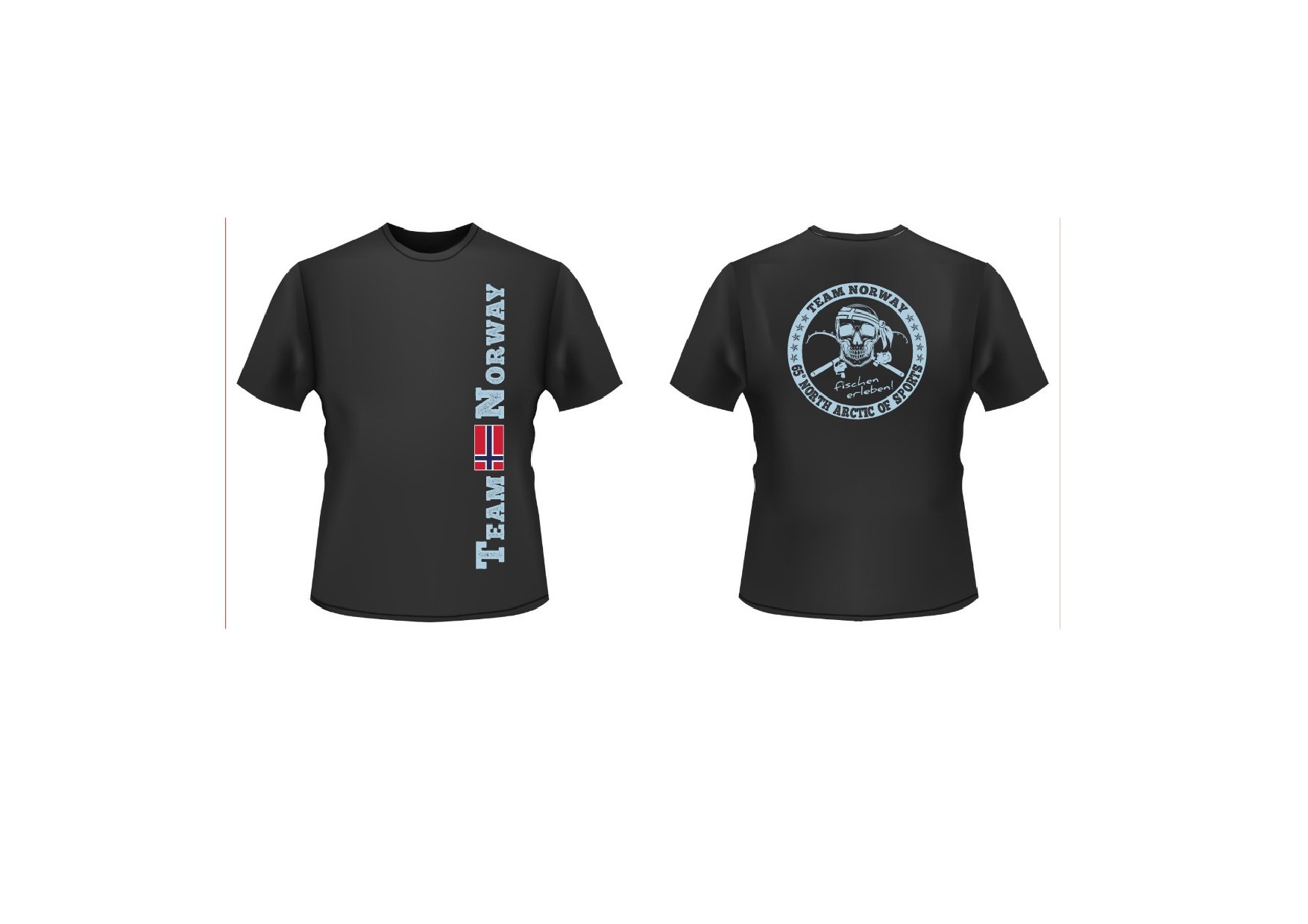 Team Norway T-Shirt mit Logo, Farbe: Dark grey solid